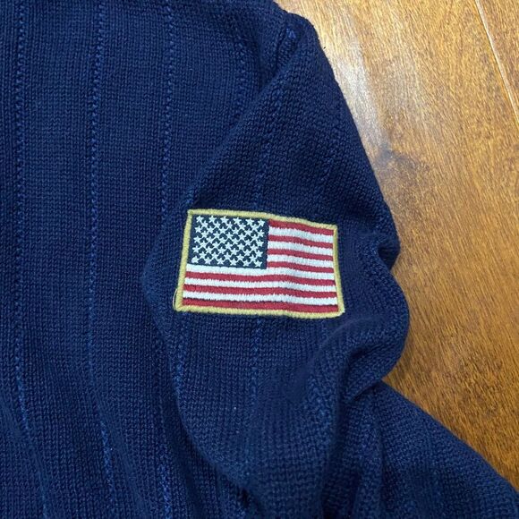 Shenandoah Vintage US Military Bald Eagle Navy Blue Pullover Sweater Men's XXL - Picture 4 of 8